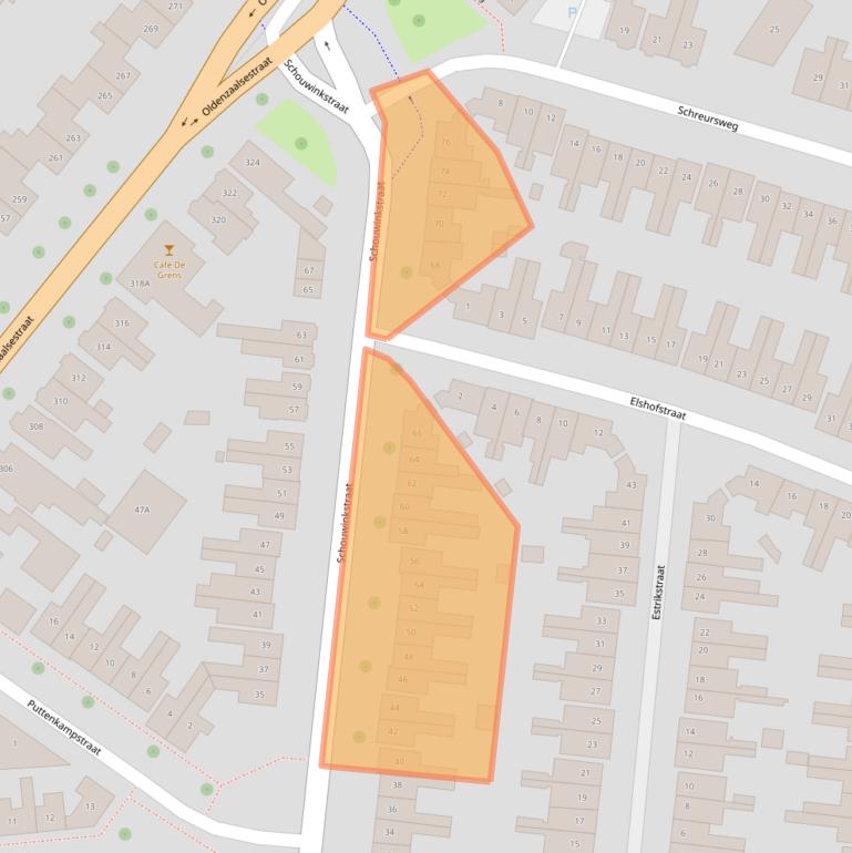 Kaart van postcodegebied 7531AJ.