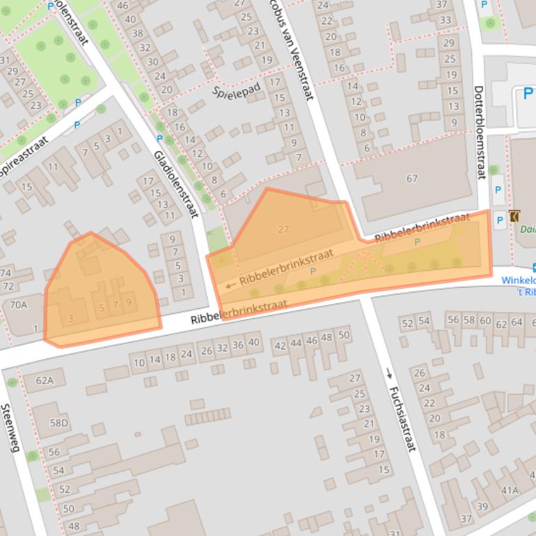 Kaart van postcodegebied 7531CA.