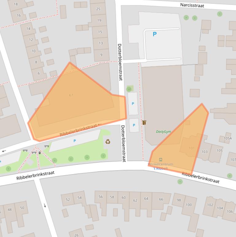 Kaart van postcodegebied 7531CB.