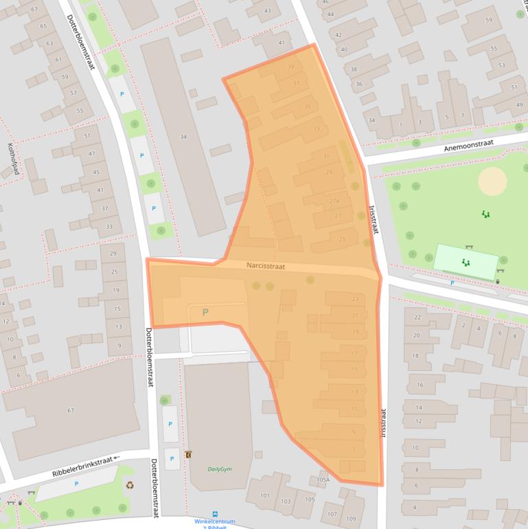 Kaart van postcodegebied 7531CS.