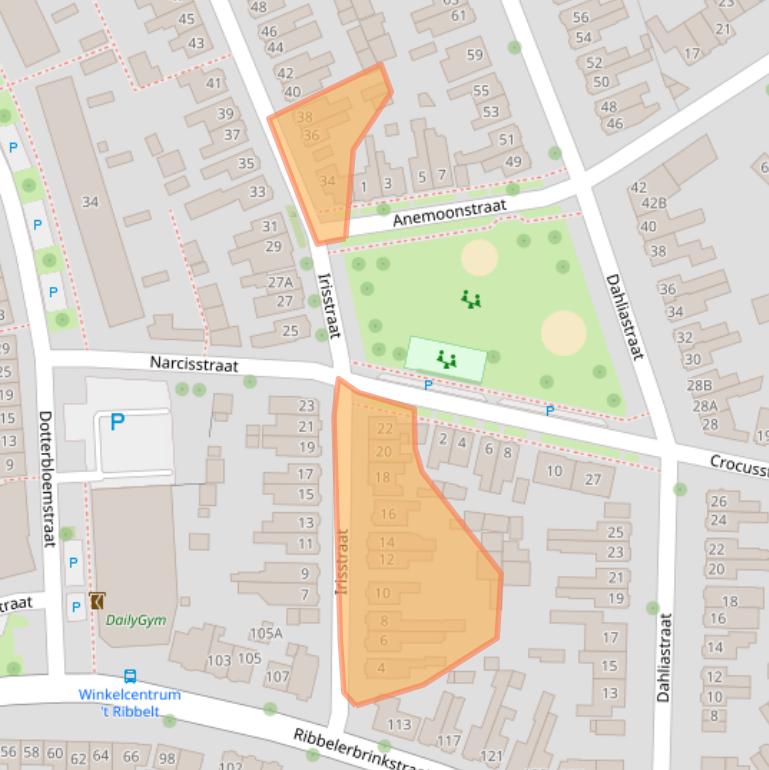 Kaart van postcodegebied 7531CV.