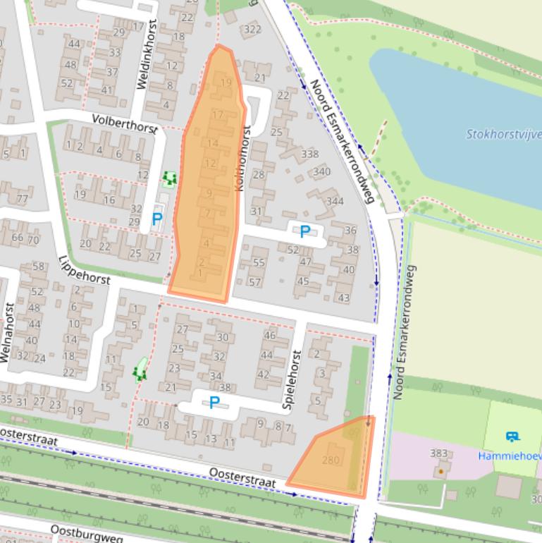 Kaart van postcodegebied 7531EM.