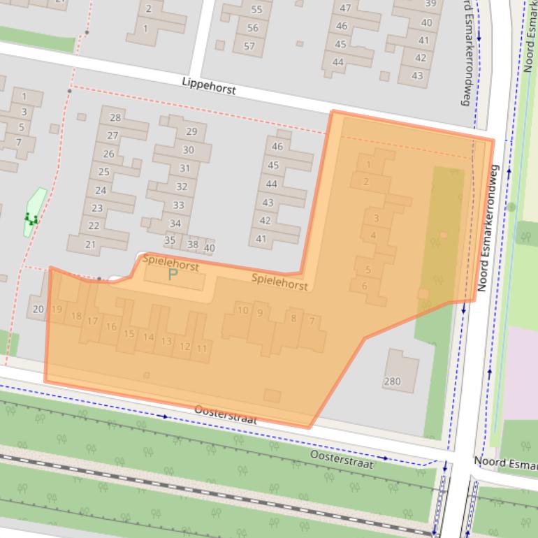 Kaart van postcodegebied 7531ER.