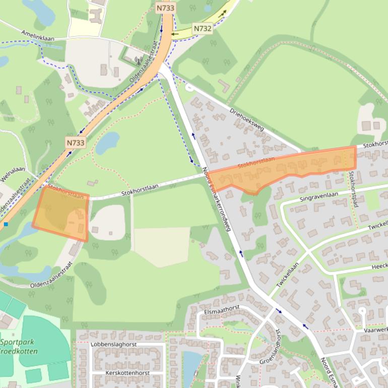 Kaart van postcodegebied 7531JG.