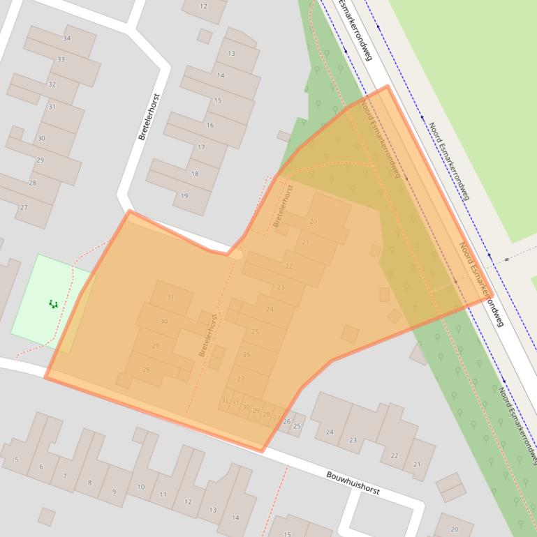 Kaart van postcodegebied 7531VL.