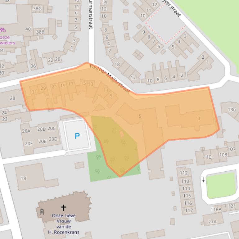 Kaart van postcodegebied 7532AJ.