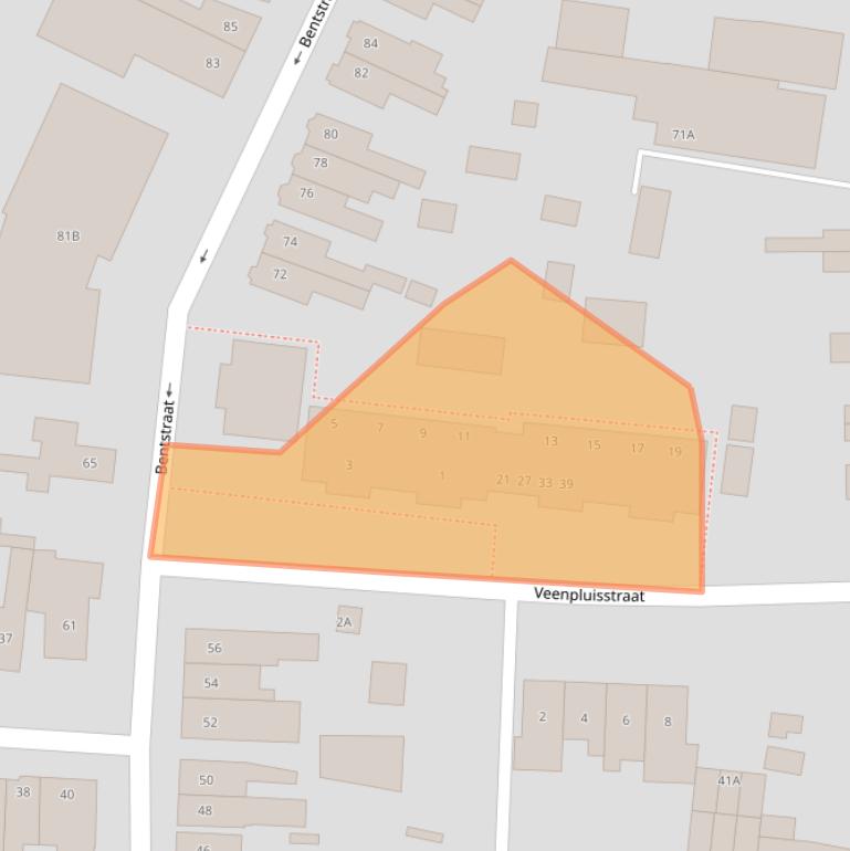 Kaart van postcodegebied 7532BG.