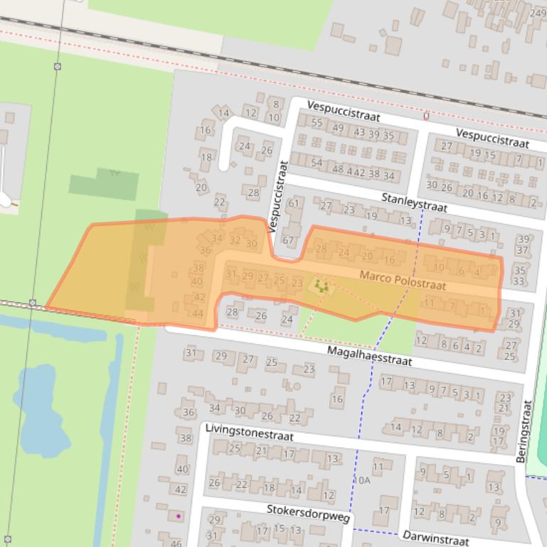 Kaart van postcodegebied 7532CL.