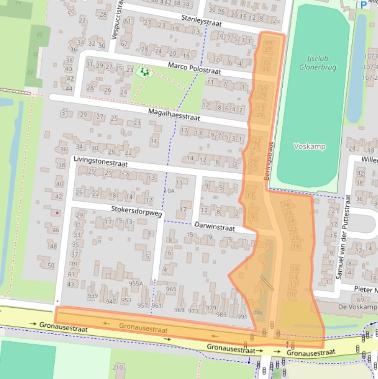 Kaart van postcodegebied 7532CP.