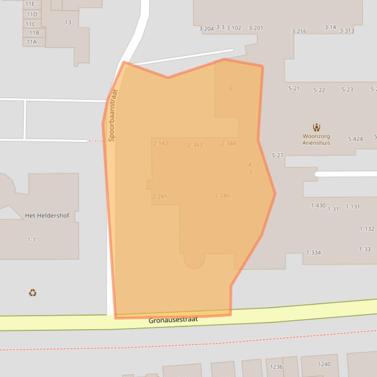 Kaart van postcodegebied 7532DA.