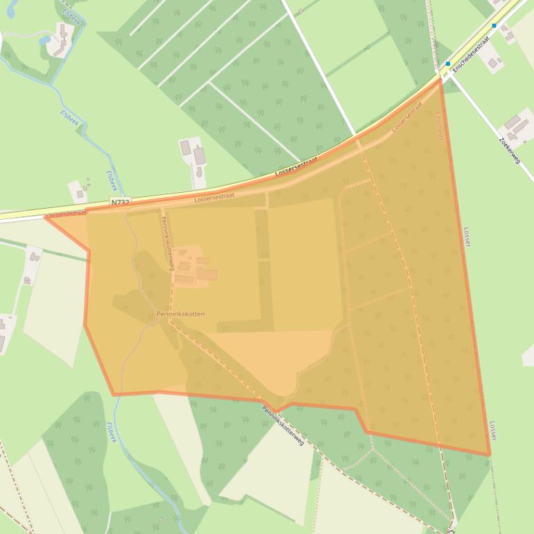 Kaart van postcodegebied 7532RJ.