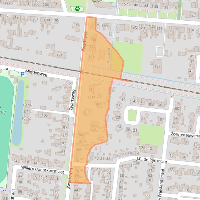 Kaart van postcodegebied 7532XN.