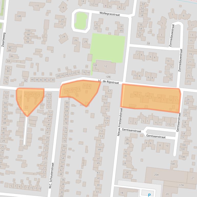 Kaart van postcodegebied 7532XS.
