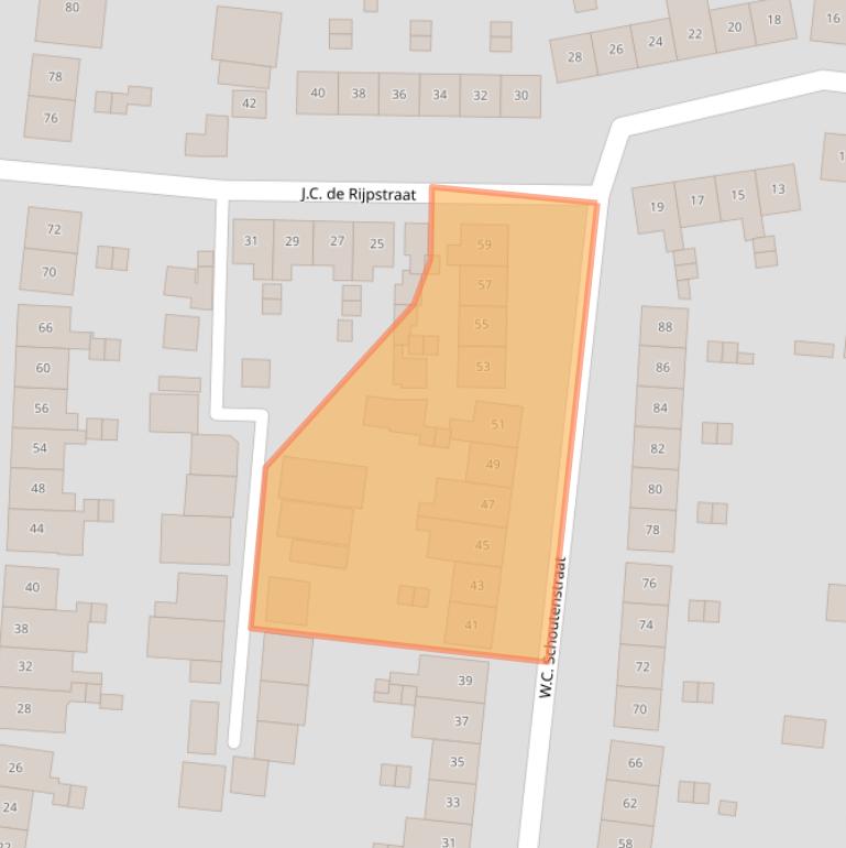 Kaart van postcodegebied 7532XW.