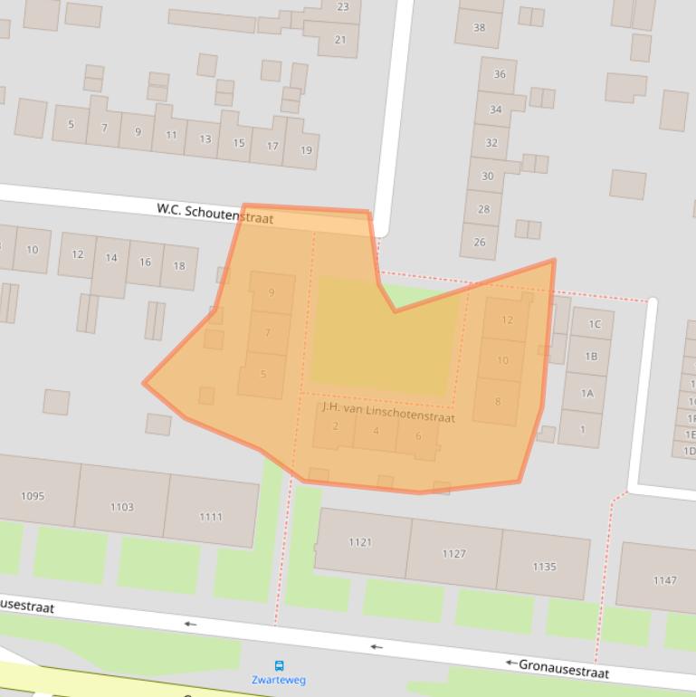 Kaart van postcodegebied 7532ZA.