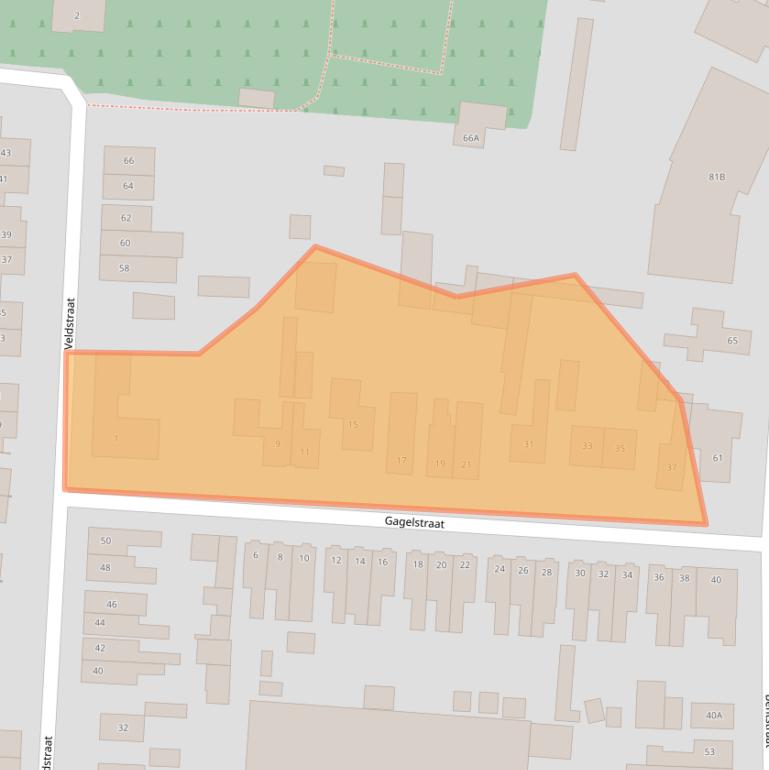 Kaart van postcodegebied 7532ZH.