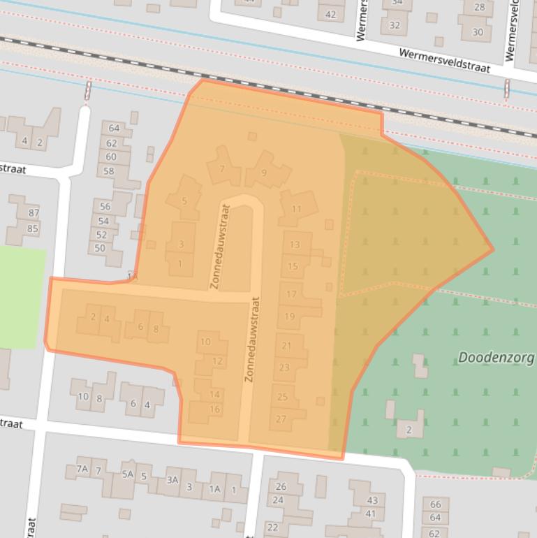 Kaart van postcodegebied 7532ZM.
