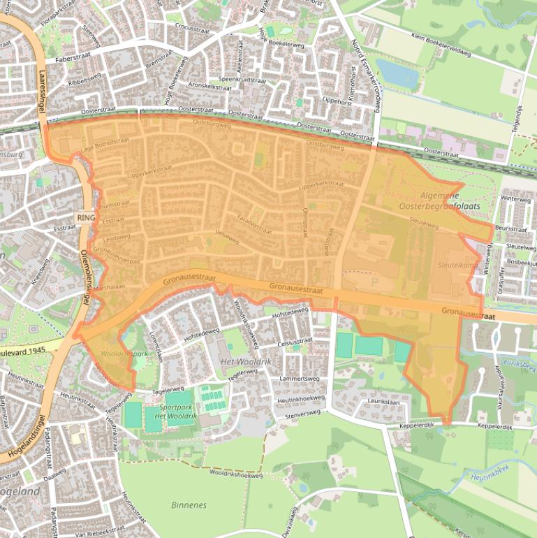Kaart van postcodegebied 7533.