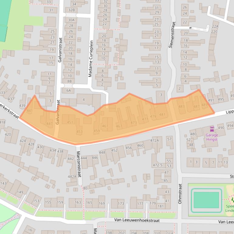 Kaart van postcodegebied 7533AE.