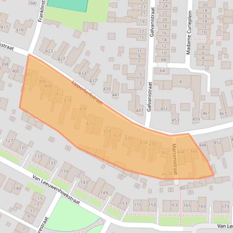 Kaart van postcodegebied 7533AN.