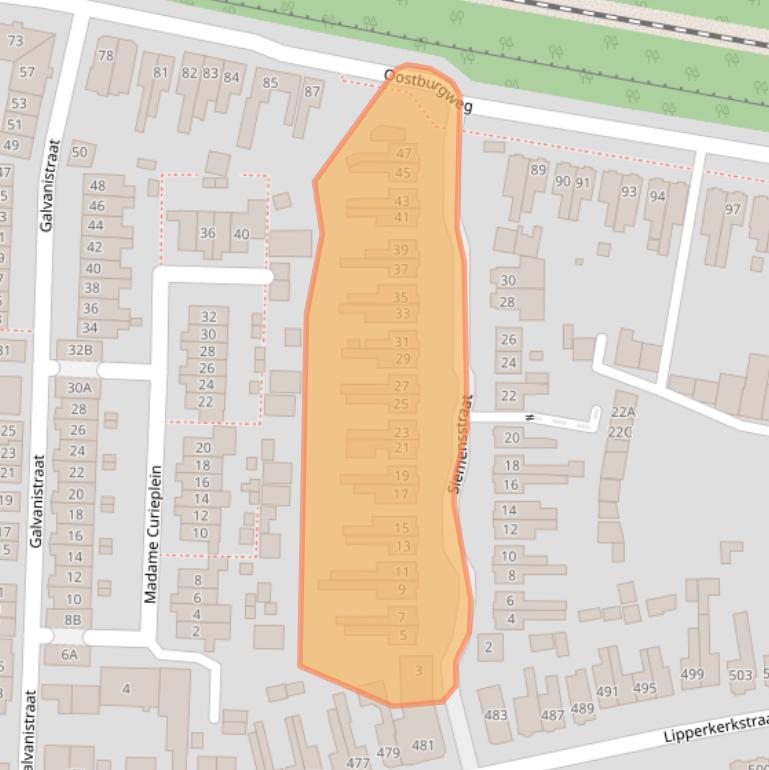 Kaart van postcodegebied 7533BA.