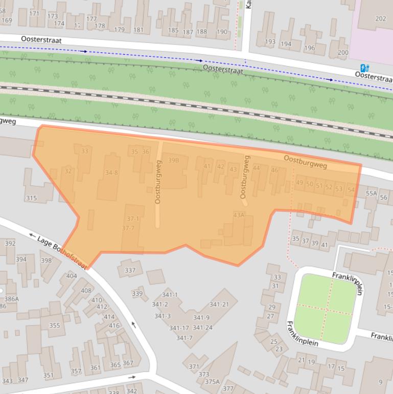 Kaart van postcodegebied 7533BC.