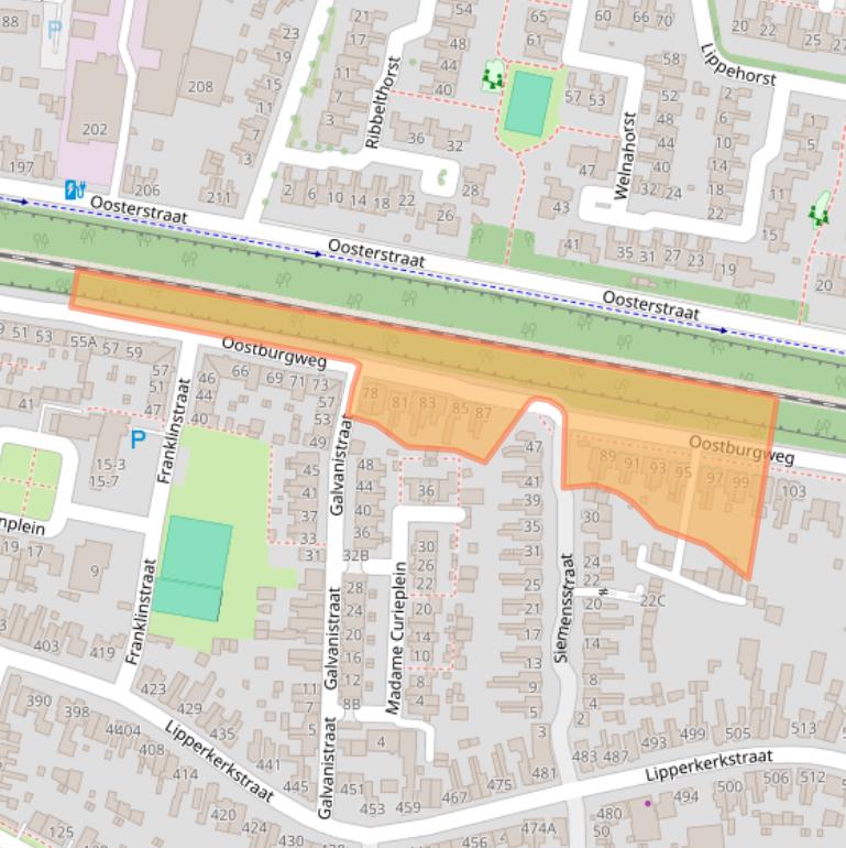 Kaart van postcodegebied 7533BE.