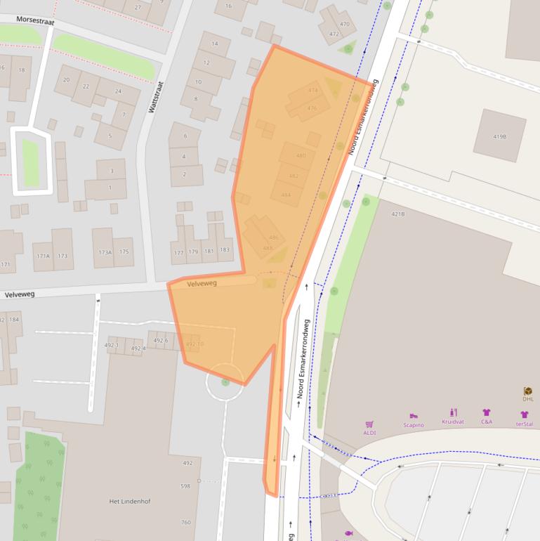 Kaart van postcodegebied 7533BK.