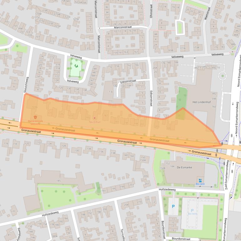 Kaart van postcodegebied 7533BZ.