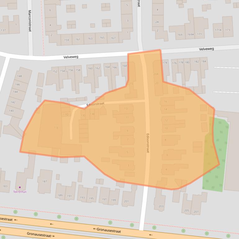 Kaart van postcodegebied 7533CA.