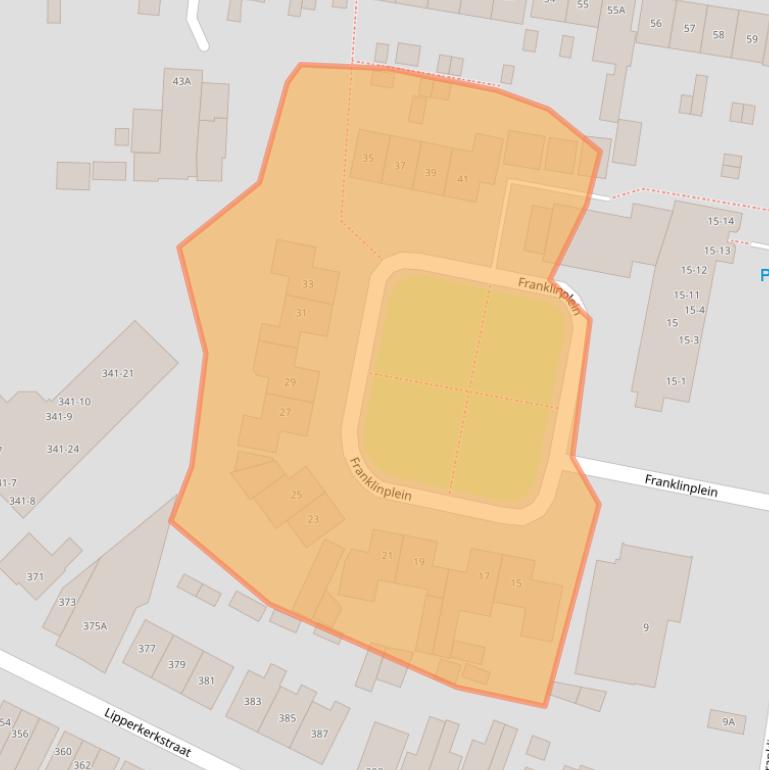 Kaart van postcodegebied 7533CH.