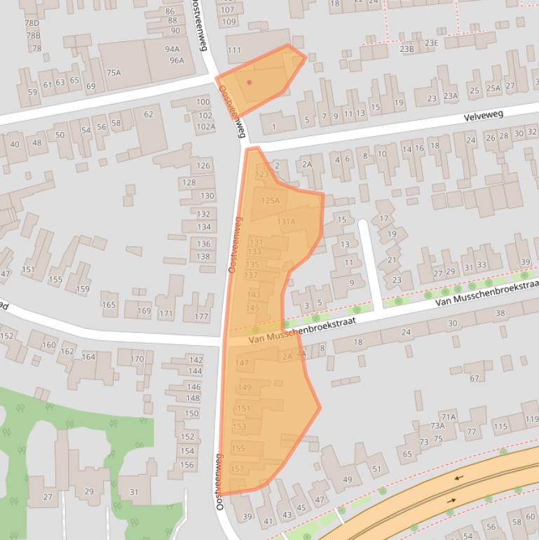 Kaart van postcodegebied 7533VT.