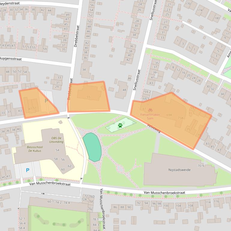 Kaart van postcodegebied 7533XE.