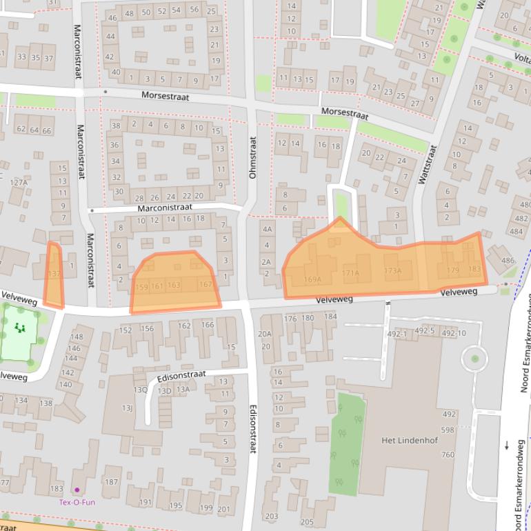 Kaart van postcodegebied 7533XH.
