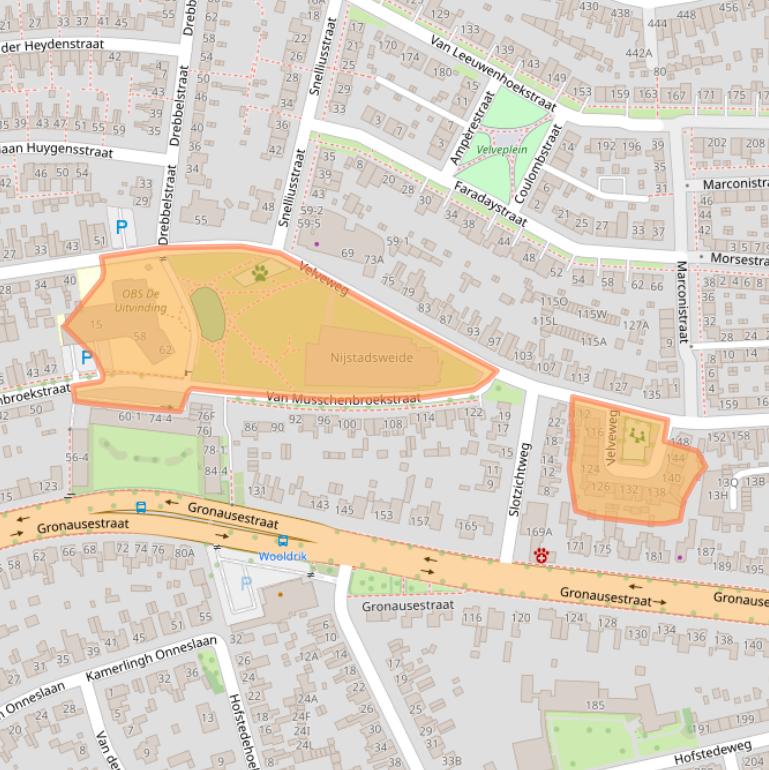 Kaart van postcodegebied 7533XK.