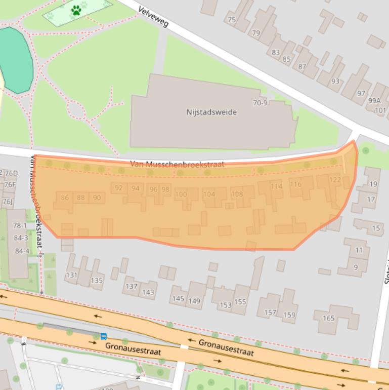 Kaart van postcodegebied 7533XT.