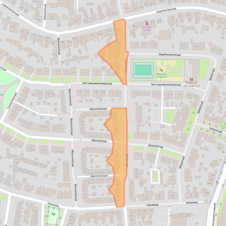 Kaart van postcodegebied 7533ZJ.