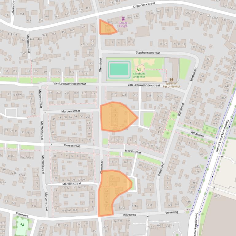 Kaart van postcodegebied 7533ZK.