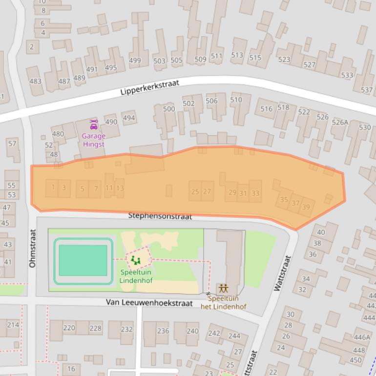 Kaart van postcodegebied 7533ZT.