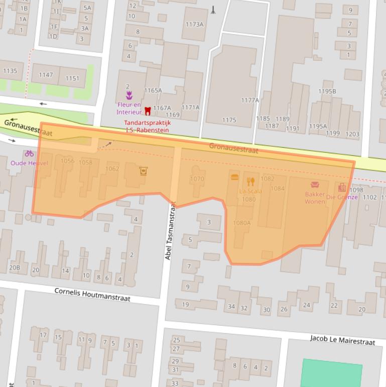 Kaart van postcodegebied 7534AP.