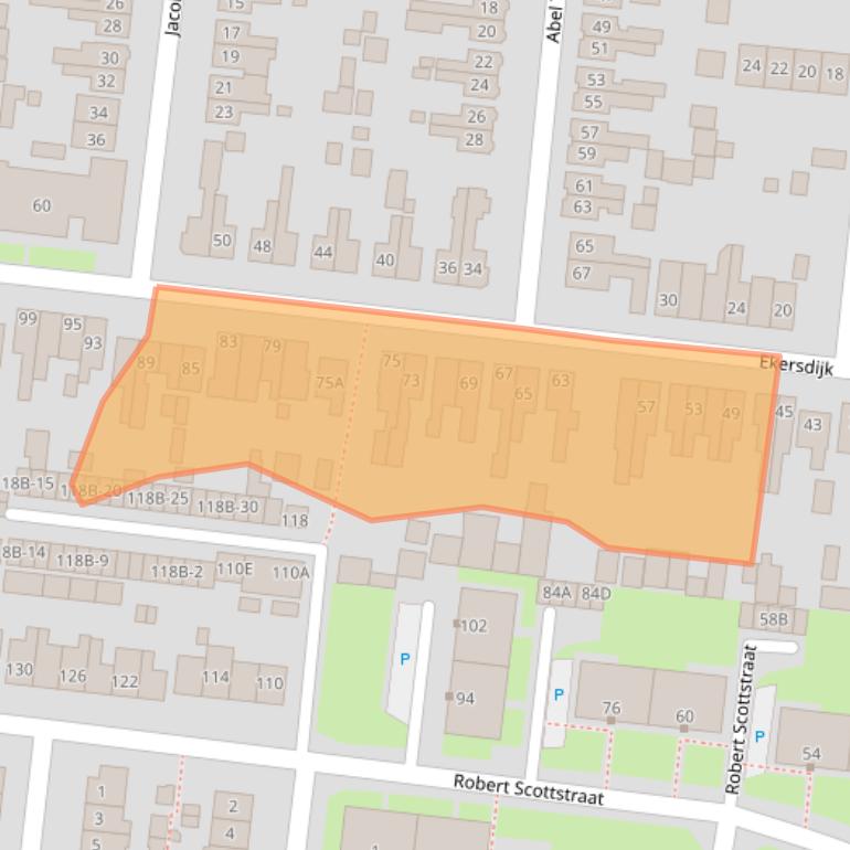 Kaart van postcodegebied 7534AZ.