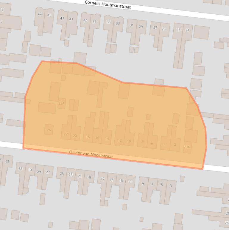 Kaart van postcodegebied 7534BK.