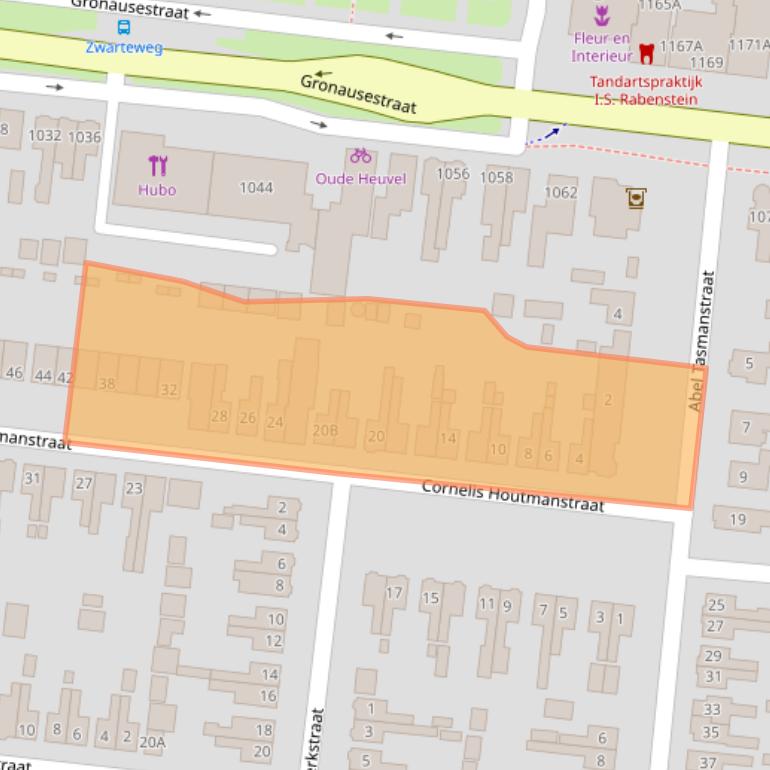 Kaart van postcodegebied 7534BM.