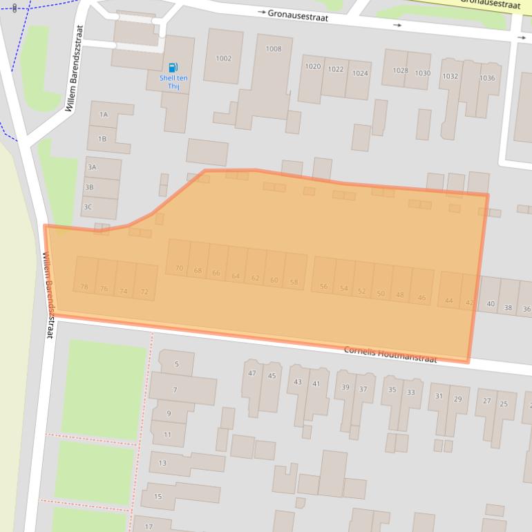 Kaart van postcodegebied 7534BN.