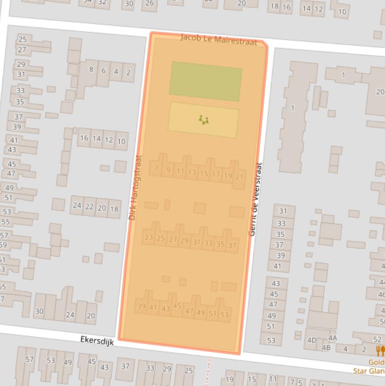 Kaart van postcodegebied 7534BW.