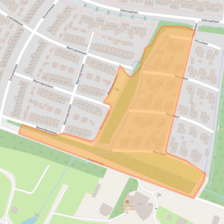 Kaart van postcodegebied 7534JA.