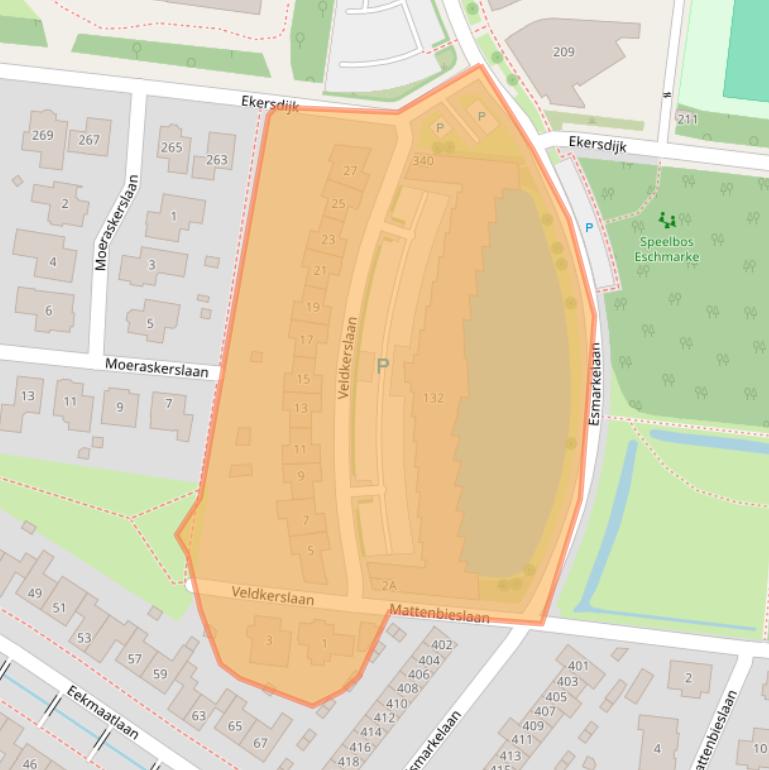 Kaart van postcodegebied 7534JS.