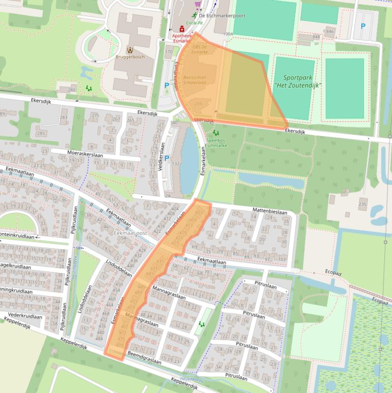 Kaart van postcodegebied 7534JZ.