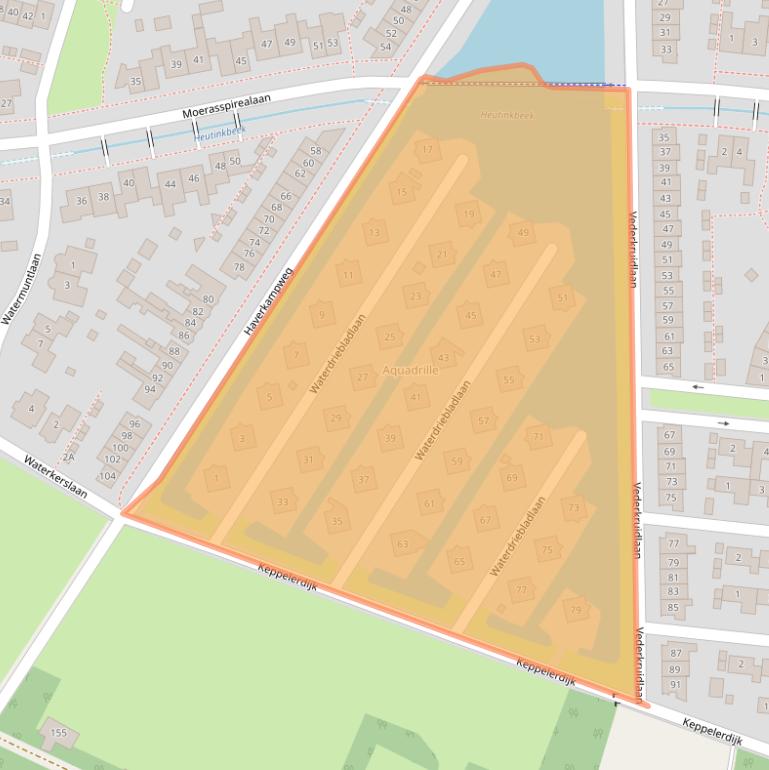 Kaart van postcodegebied 7534KA.