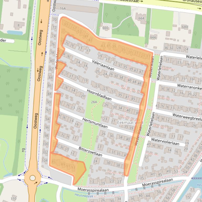 Kaart van postcodegebied 7534KN.